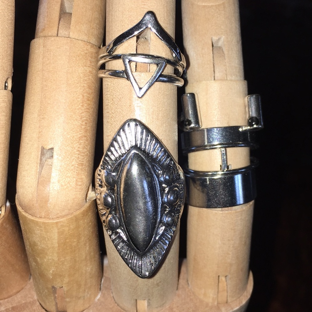New 8 Piece Boho Stacking Rings - Picture 2 of 7
